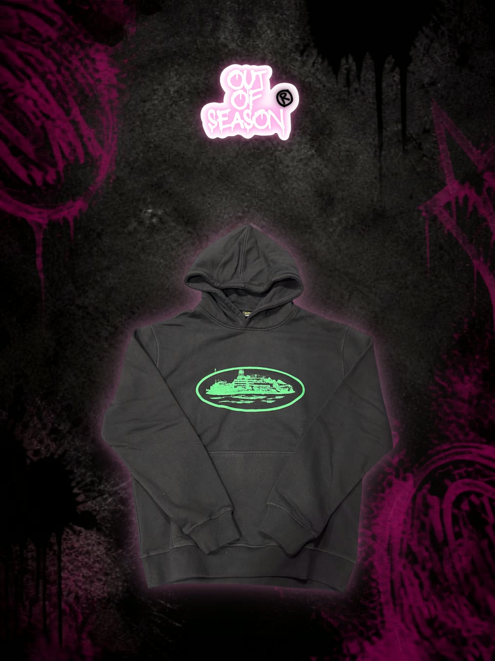 Corteiz Alcatraz Hoodie Verde