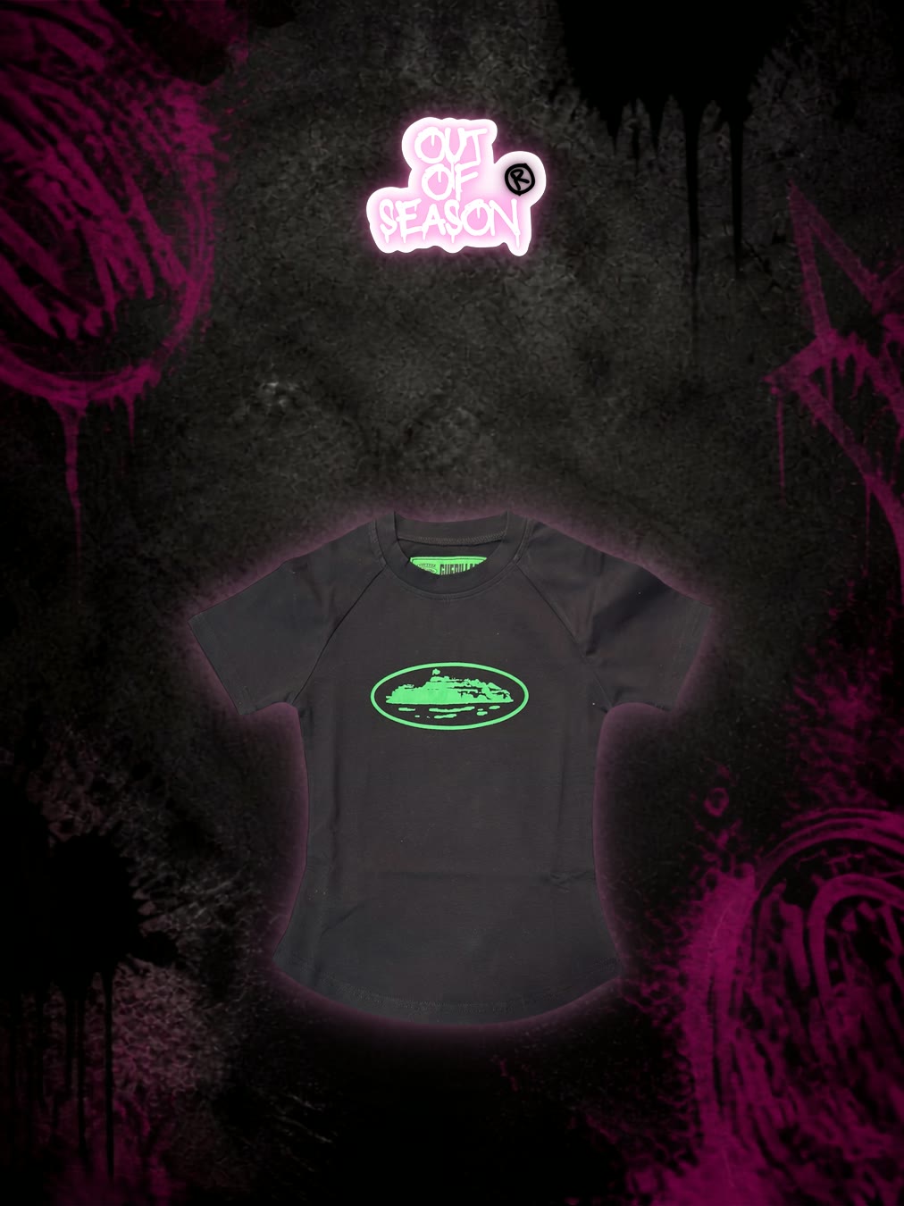 Corteiz Guerillaz Baby Tee Verde