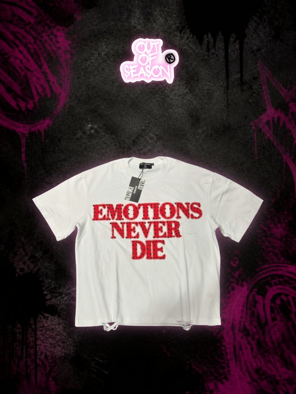 Mixed Emotions Never Die Tee Blanca